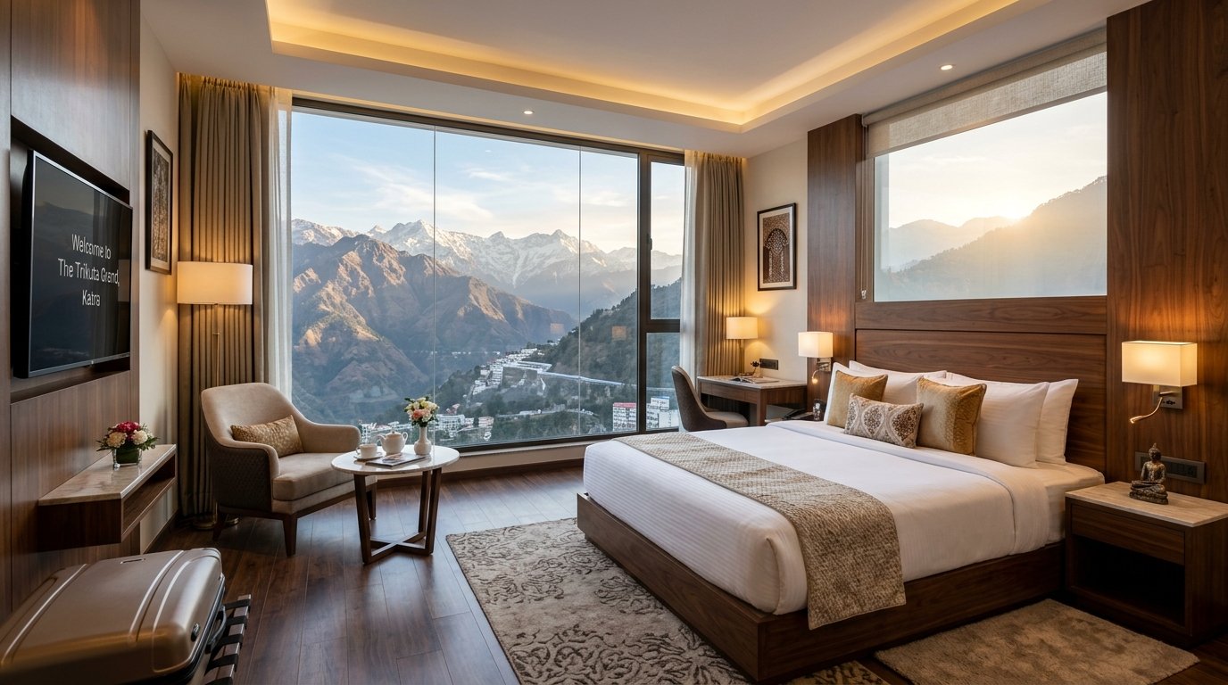 Luxury Katra Hotel Suite with Trikuta Mountain Views