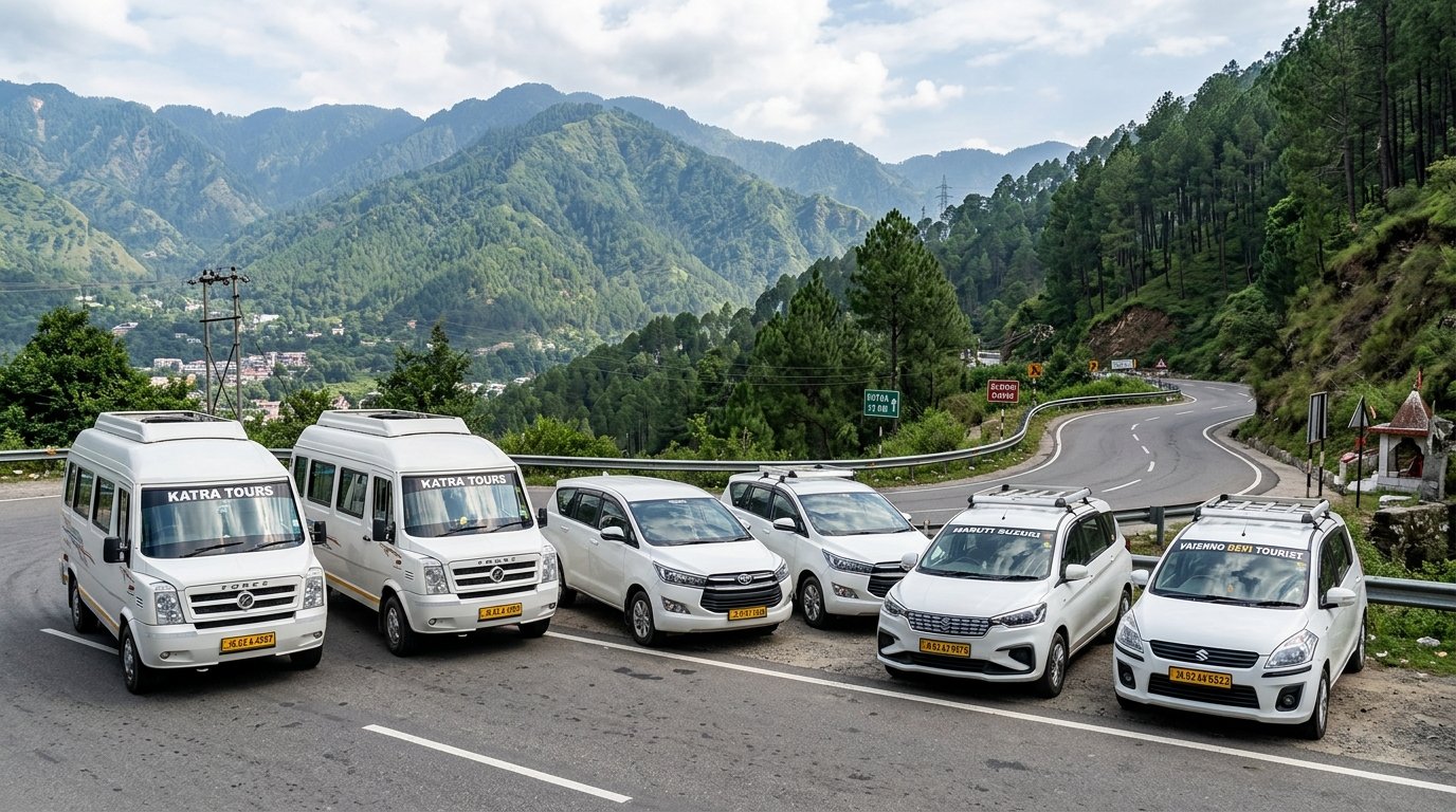 Commercial Tourist Fleet Innova Crysta Ertiga and Tempo Travellers Katra